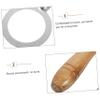 UPKOCH 2pcs Stainless Steel Milk Cup Baking Ring Wooden Handle Rim Covers for Espresso Coffee and Milk Tea Practical Baking Accessory for Cafes and Dessert Shops view 4