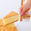 KALLORY Stainless Steel Cake Slicer Cheese Knife for Baking Pastry Rose Gold Handle Wedding Cake Tool view 2