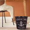 Alipis Home Trash Bin Large Capacity Iron Waste Basket Decorative Waste Paper Bucket for Living Room view 2