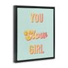 'You Glow Girl Confidence Phrase'| Floating Frame Canvas Art view 2
