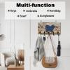 Key Holder for Wall Lovely Dog Decorative Key Hanger for Wall Wood Grain Home Is Where My Dog Is Wall Mounted Key Racks with 5 Rustic Key Hooks Wood Key Holder for Entryway Hallway Doorway Office view 2