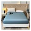 GXFWJD 3 Piece Set Fitted Sheet Twin XL 100% Cotton with Elastic All Around Fits Mattress Upto 18 inches Soft & Silky Fitted Sheet Full and 2 Pillowcases (Color : Blue, Size : 150x200+35cm) view 1