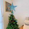 BinaryABC Iron Christmas Tree Star Topper,20cm Glittering Tree Topper view 2