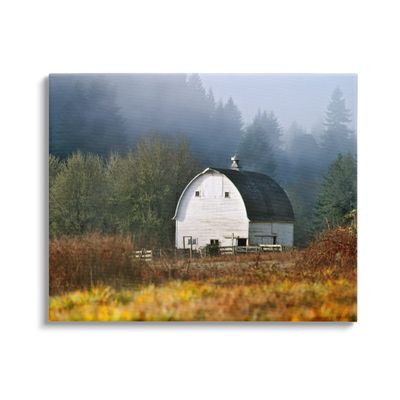 Stupell Industries White Barn Woodland Clearing Canvas Wall Art, Design by Dennis Frates