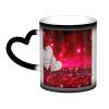 Evealyn White Hearts Love Printed Coffee Mug Color Changing Mug Heat Changing Ceramic Coffee Cups Starry Sky Heat Sensitive Tea Cups For Men Women view 1