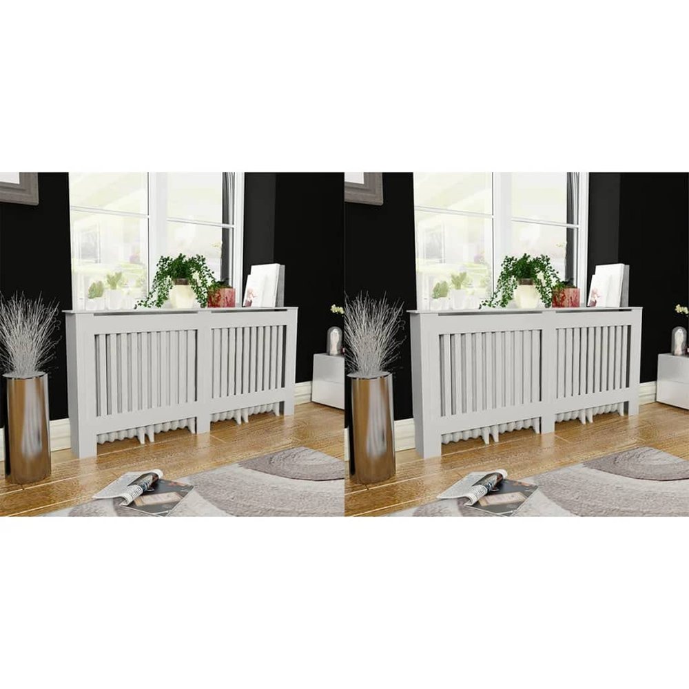 CUMYZO Radiator Covers 2 pcs White MDF 67.7" White 25.9kg/56.98Ib