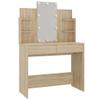 CUMYZO Dressing Table with LED Sonoma Oak 37.8"x15.7"x55.9" Brown 29.1kg/64.02Ib view 4