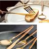 80-Piece Stainless Steel Wooden Silverware Set for 16, Silver Mirror Polished Flatware Cutlery Set,Tableware Eating Utensils Set for Home Restaurant Wedding,Dishwasher Safe (Wooden Effect Handle) view 2