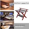 IOCCIOBB Luggage Rack 2Pcs - Folding Suitcase Stand, Solid Wood Bedroom Luggage Shelf Multifunctional Suitcase Tray Rack Shoe Rack for Hotel/Bedroom (Color : White) view 4