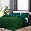 5 Piece Luxury Reversible Diamond Pattern Comforter Lightweight All Season Premium Super Soft 100% Egyptian Cotton 1000 TC 550 GSM Full/Queen Size Green-Teal Color view 4