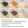 MOODMUSE Chair Cushion,Leather Kitchen Chair Cushions -Horseshoe Shape Seat Cushion and Dining Room Chair Pad 43 * 40CM Non Slip Rubber Back 1/2/4 Packs (Color : Gray-3, Size : Set of 4) view 2