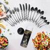40-Piece Silver Silverware Set for 8,Silver Flatware Set,Unique Pattern Design,Stainless Steel Cutlery Knives Forks Spoons Sets for Home Kitchen Restaurant Hotel Housewarming Wedding Gift view 4
