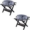 IOCCIOBB Luggage Rack Folding Suitcase Luggage Stand Set of 2 - Double Tiers Luggage Holder with Shoe Shelf, Bedroom/Guest Room Suitcase Holder, for Home/Cafes/Office Buildings (Color : Black) view 1