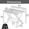 IOCCIOBB Luggage Rack Folding Suitcase Luggage Stand Set of 2 - Double Tiers Luggage Holder with Shoe Shelf, Bedroom/Guest Room Suitcase Holder, for Home/Cafes/Office Buildings (Color : Black) view 2