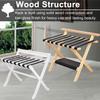 IOCCIOBB Luggage Rack Folding Suitcase Luggage Stand Set of 2 - Double Tiers Luggage Holder with Shoe Shelf, Bedroom/Guest Room Suitcase Holder, for Home/Cafes/Office Buildings (Color : Black) view 4