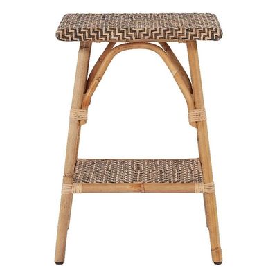 Coastal Living Wailea Accent Table in Tan Cane and Rattan