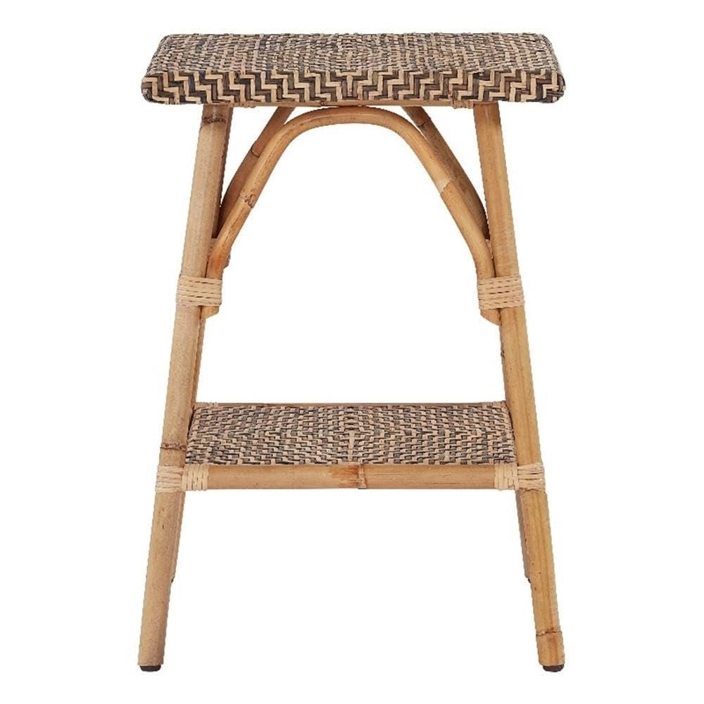 Coastal Living Wailea Accent Table in Tan Cane and Rattan