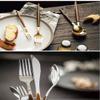 30-Piece Stainless Steel Wooden Silverware Set for 6, Silver Mirror Polished Flatware Cutlery Set,Tableware Eating Utensils Set for Home Restaurant Wedding,Dishwasher Safe (Wooden Effect Handle) view 4