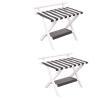 IOCCIOBB 2 Pack Folding Luggage Rack - Bedroom Suitcase Stand, Space Saving Suitcase Holder, with Shoe Shelf Hotel Storage Rack, Travel Break Folding Stool (Color : White) view 1