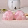 AtkitS 2 inch Natural Rose Quartz Handmade Carved Skull Crafts Figurine Crystal Healing Home Decor Ornament Polished Art Collectible view 4