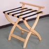 IOCCIOBB Folding Suitcase Luggage Rack, Wooden Luggage Rack Curved Legs with Nylon Straps Luggage Rack, for Bedroom Hotel Guest Room, 60 * 47 * 68Cm (Size : 1pcs) view 1