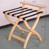 IOCCIOBB Folding Suitcase Luggage Rack, Wooden Luggage Rack Curved Legs with Nylon Straps Luggage Rack, for Bedroom Hotel Guest Room, 60 * 47 * 68Cm (Size : 1pcs) view 2