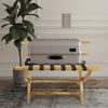 IOCCIOBB Folding Suitcase Luggage Rack, Wooden Luggage Rack Curved Legs with Nylon Straps Luggage Rack, for Bedroom Hotel Guest Room, 60 * 47 * 68Cm (Size : 1pcs) view 3