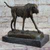 Signed Solid Bronze Foxhound Dog Sculpture Statue Hand Made Marble Base Figurine Art Sale Gift Deal by Think Bronze view 2