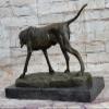 Signed Solid Bronze Foxhound Dog Sculpture Statue Hand Made Marble Base Figurine Art Sale Gift Deal by Think Bronze view 4