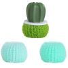 HITBOD Creative Cactus Cleaning Scrub Pan, Nano Cleaning Ball, Cleaning Kitchen Brush, Dish Brush view 1