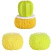 HITBOD Creative Cactus Cleaning Scrub Pan, Nano Cleaning Ball, Cleaning Kitchen Brush, Dish Brush view 1