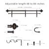 Rydenia 1" Double Curtain Rod with Albert Finials and holdbacks,Bronze gold,48-84 view 3