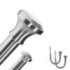 Rydenia 1" Double Curtain Rod with Trumpet Finials and holdbacks, Sand Nicke,84-120 view 1