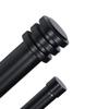 Rydenia 1" Double Curtain Rod with Conti Finials,Carbon black,28-48 view 1
