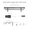 Rydenia 1" Double Curtain Rod with Conti Finials,Carbon black,28-48 view 3
