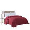 Beatrice Home Fashions Channel Chenille Bedspread, Twin, Burgundy view 1