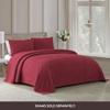 Beatrice Home Fashions Channel Chenille Bedspread, Twin, Burgundy view 3