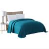 Beatrice Home Fashions Channel Chenille Bedspread, Twin, Peacock view 1