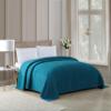 Beatrice Home Fashions Channel Chenille Bedspread, Twin, Peacock view 2