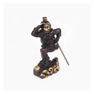 PTTRNS Buddha Statue Copper Monkey King Figurine Sun Wukong Statue Decor Ornaments Accessories, Housewarming Congratulatory Gift Home Decor Feng Shui Decoration