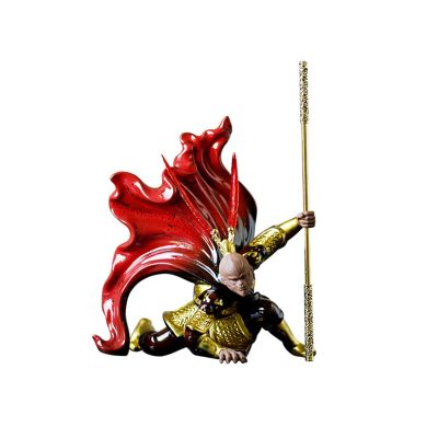 PTTRNS Buddha Statue Figurine Animal Statue Ornaments Qitian Dasheng Sun Wukong Monkey King Buddhas Statue Carving Crafts Home Decorations Feng Shui Decoration