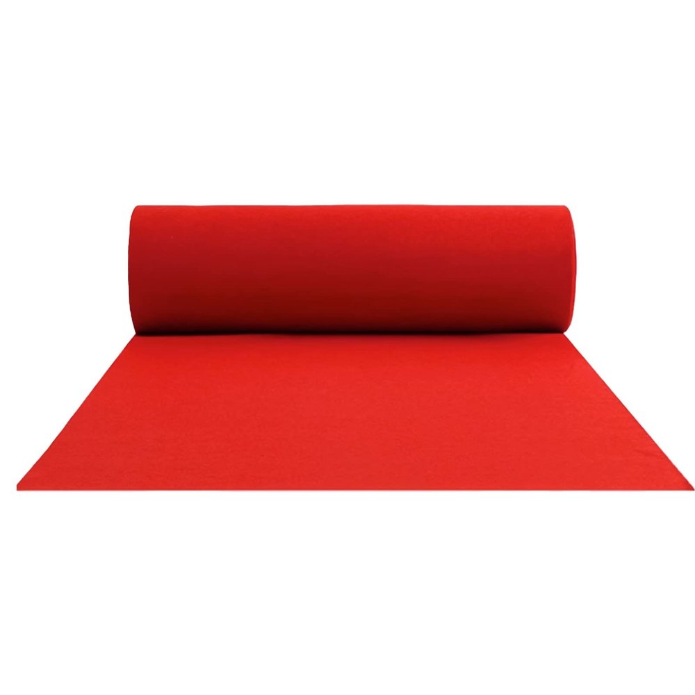 Red Wedding Walkway Carpet Runner, Non-Slip Aisle Rug Roll 2mm Thickness Event Runner Mat for Church Decoration Opening Celebration Event, Cutable (Size : 1.2x15m)