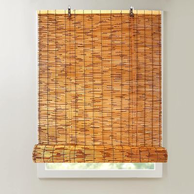 Bamboo Blinds for Patio Sunshades Reed Shade 24 30 34 36 38 40 42 48 56 60 66 Inch Wide Cordless Roman Shades Roller Shades Windows Reed Curtains Anti-UV Bamboo Shades ( 26.8x17.7x9in : 28" W x 60" H