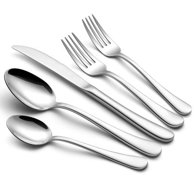 Onader 60 Piece Heavy Duty Flatware Set, Stainless Steel Silverware Cutlery Set for 12