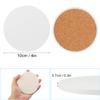 30 Pieces 4 Inch Round Blank Ceramic Coasters, Unglazed Ceramic Tiles Coasters, Ceramic Tiles with Cork Backing Pads for Painting, DIY Crafts, Mosaics, Circular, White.by GNIEMCKIN view 2