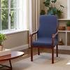 Deisy Dee Stretch Arm Chair Covers, Mid Century Chair Slipcovers, Accent Chair Covers (Navy) view 2