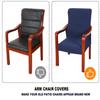 Deisy Dee Stretch Arm Chair Covers, Mid Century Chair Slipcovers, Accent Chair Covers (Navy) view 3