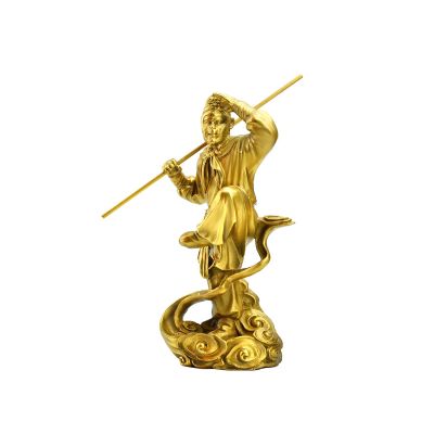 Buddha Statue Monkey King Decoration Brass Sun Wukong Ornaments Monkey Crafts Dasheng Ornaments Crafts Home Office Decorations Gifts Home Garden Decor Sun Wukong Statue Home Decor Feng Shui Decoration