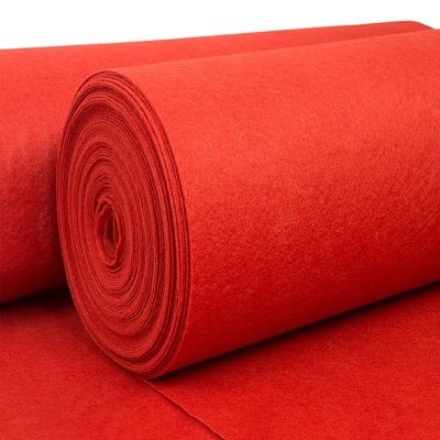 Red Event Carpet Runners, 2mm Thick Polyester Wedding Aisle Runner Rug, Non-Slip Wedding Aisle Runner Mat for Wedding Ceremony Church Party Walkway Decoration (Size : 1.2x15m)