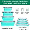 Sudaya 8 Pack Collapsible Food Storage Containers With Lids, Collapsible Storage Containers Sets Silicone Collapsible Bowls For Camping, RV Accessories, Travel Trailer Must (Mixed oz) (8) view 4